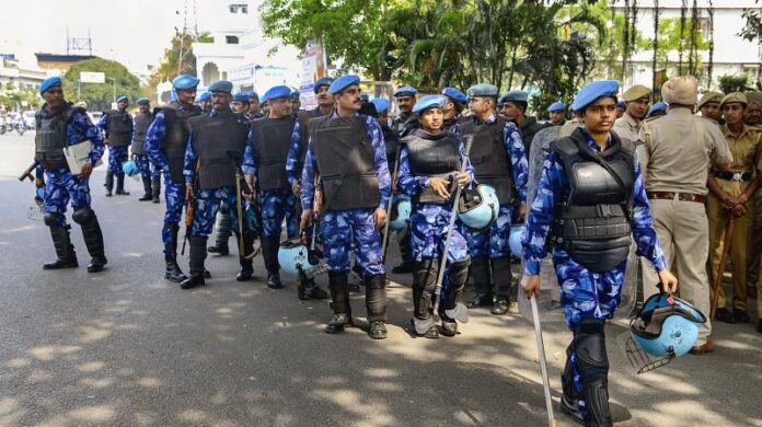 Flag march