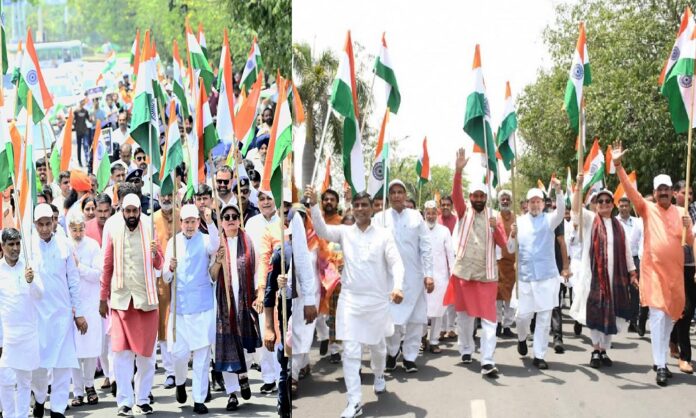मुख्यमंत्री नायब सिंह सैनी की अगुवाई में पंचकूला में निकाली गई 