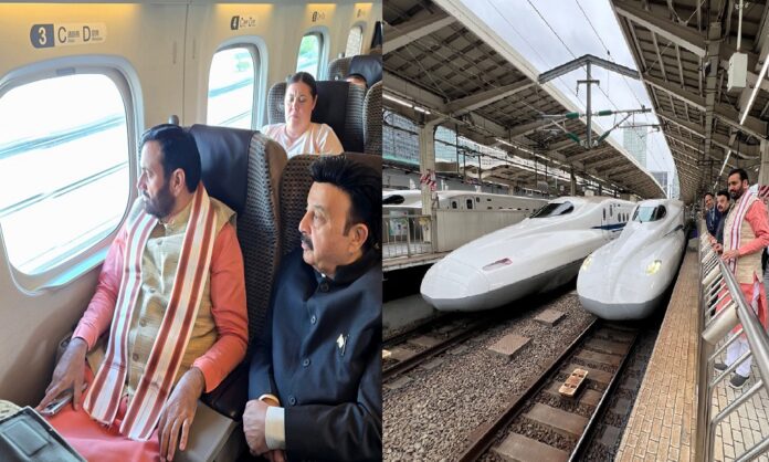 जापान दौरा : मुख्यमंत्री सैनी और प्रतिनिधिमंडल ने विश्व प्रसिद्ध शिंकानसेन - ओसाका बुलेट ट्रेन से टोक्यो से ओसाका तक यात्रा की।