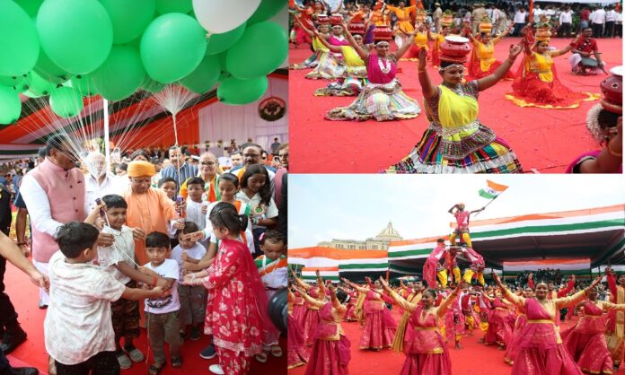 सीएम योगी के सामने कलाकारों ने बिखेरा देशभक्ति और संस्कृति का रंग,